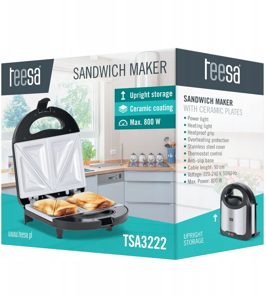 Tessa Sumuštinių keptuvas Teesa, 4 sumuštiniams