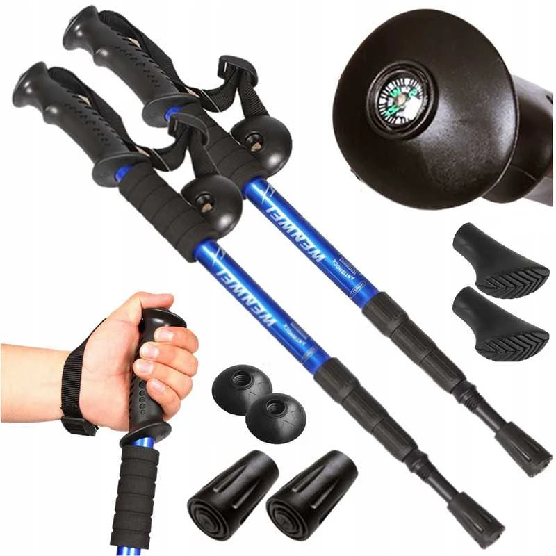 Trekking ir Nordic Walking lazdos – reguliuojamos, teleskopinės, sulankstomos