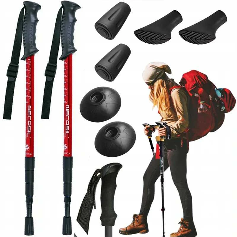 Trekking ir šiaurietiško ėjimo (Nordic Walking) teleskopinės aliuminės lazdos