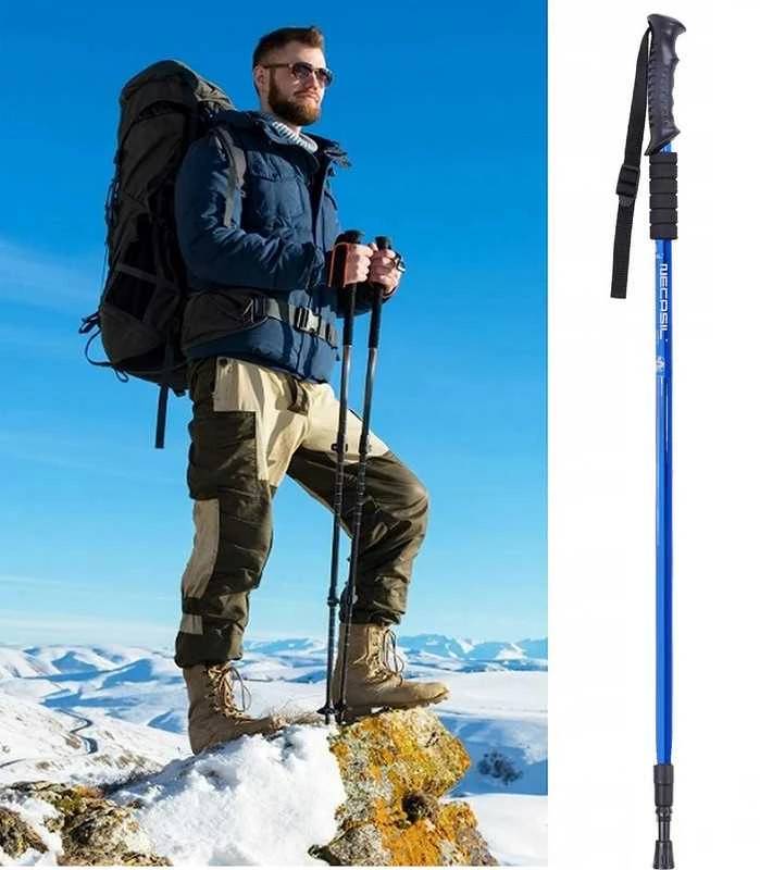 Trekking ir šiaurietiško ėjimo (Nordic Walking) teleskopinės aliuminės lazdos