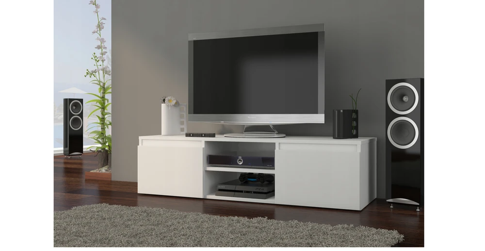 TV staliukas, baltas