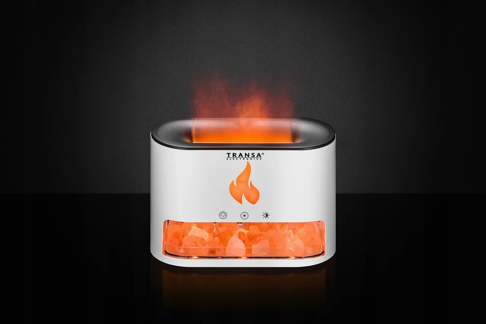 Drėkintuvas Ultragarsinis aromaterapinis difuzorius Transa Electronics AromaFire Baltas, 250 ml