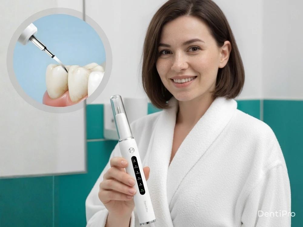 Dantų šepetėlis Ultragarsinis dantų akmenų šalintuvas DentiPro, 5 režimai