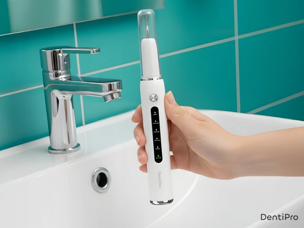 Dantų šepetėlis Ultragarsinis dantų akmenų šalintuvas DentiPro, 5 režimai