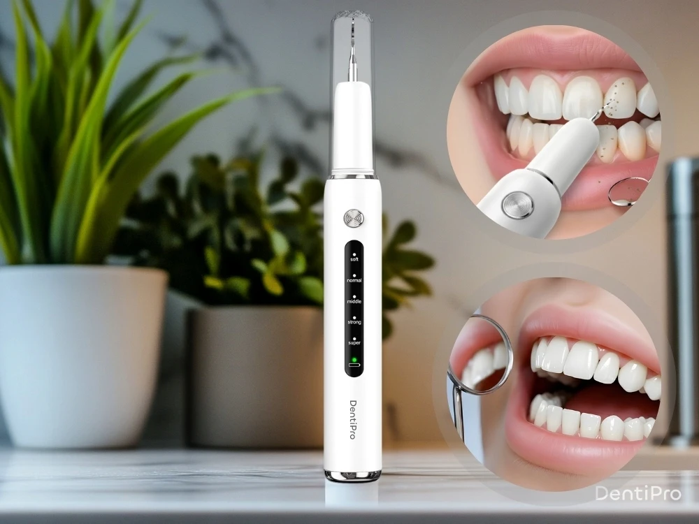 Dantų šepetėlis Ultragarsinis dantų akmenų šalintuvas DentiPro, 5 režimai