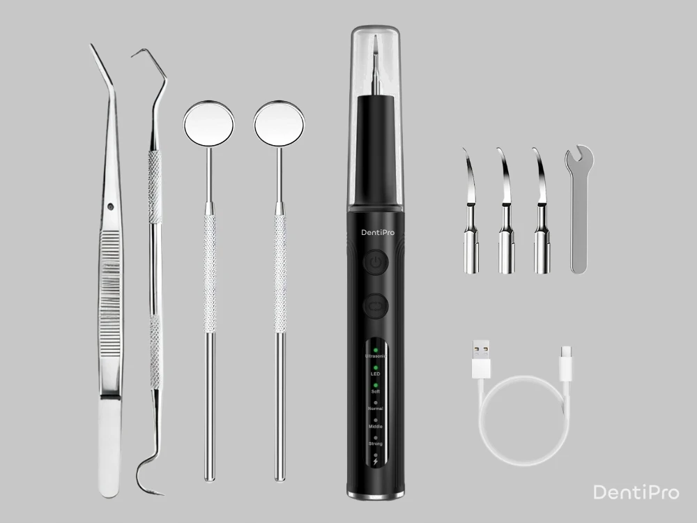 Dantų šepetėlis Ultragarsinis dantų skaleris DentiPro