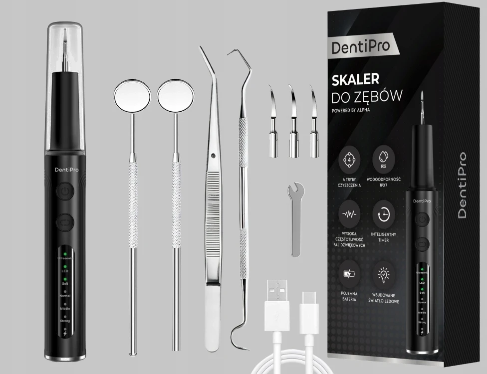 Dantų šepetėlis Ultragarsinis dantų skaleris DentiPro