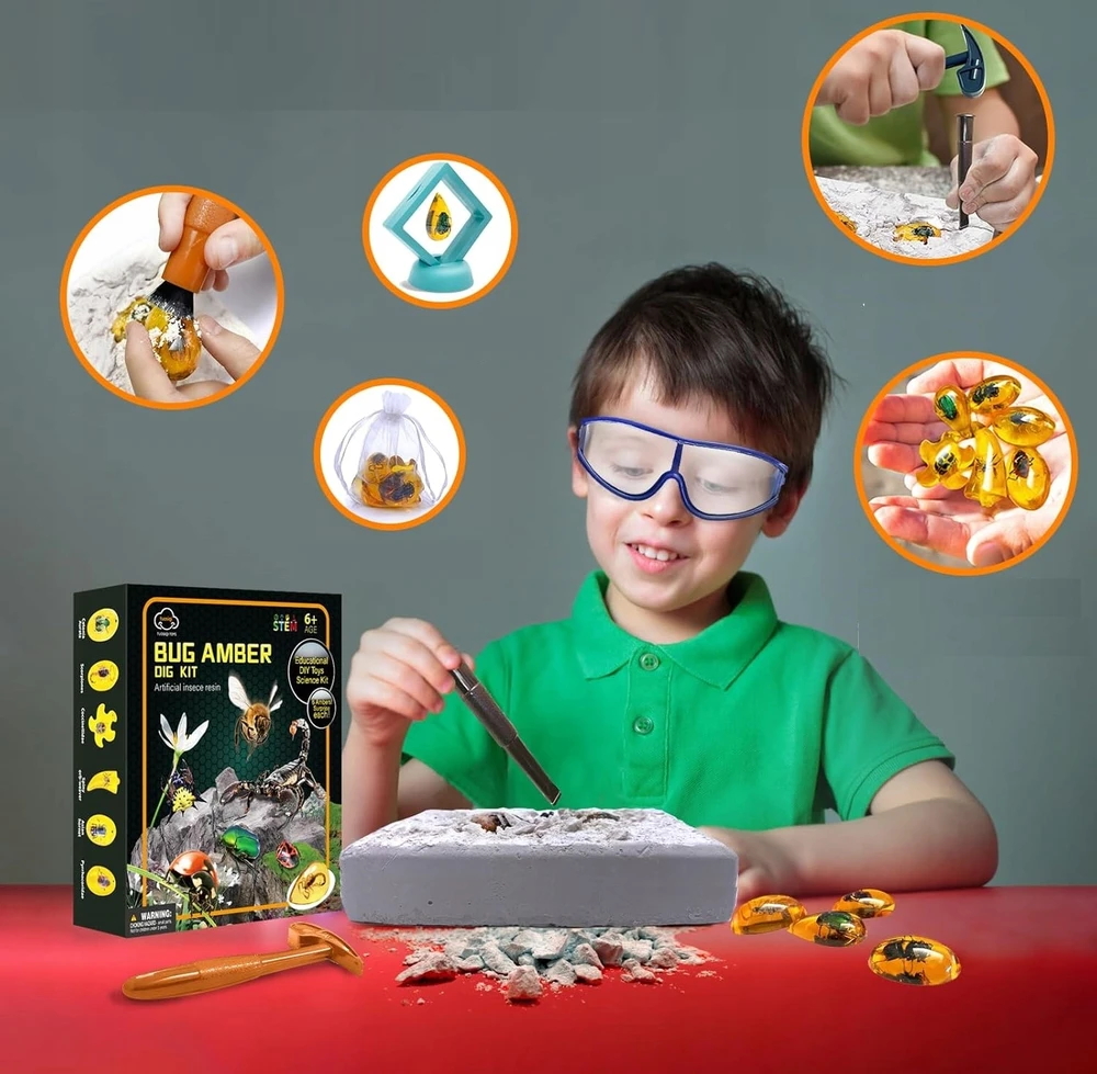 Vabzdžių fosilijų kasinėjimo rinkinys AiM, 6 vnt.