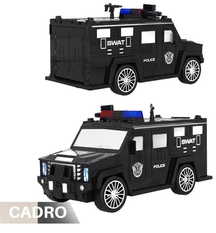 Vaikiška taupyklė–seifas policijos automobilio formos su kodu