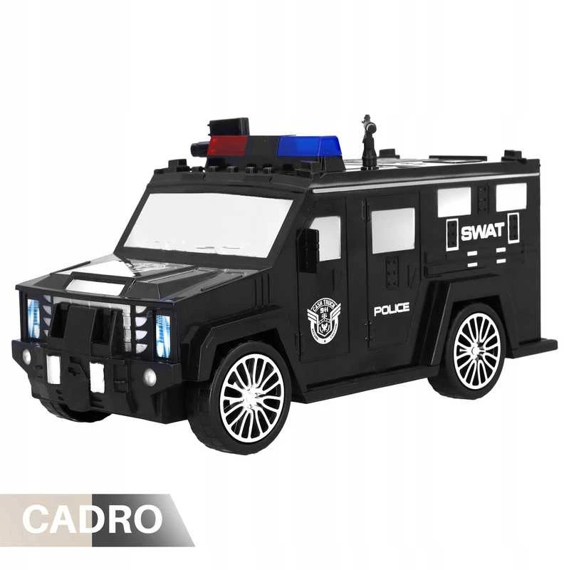 Vaikiška taupyklė–seifas policijos automobilio formos su kodu