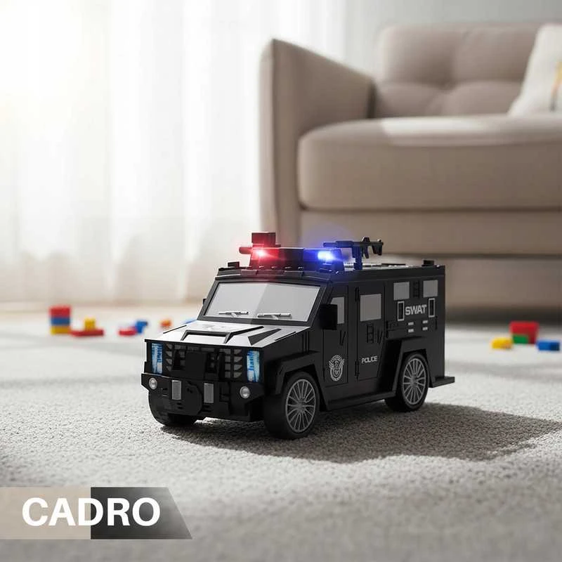 Vaikiška taupyklė–seifas policijos automobilio formos su kodu