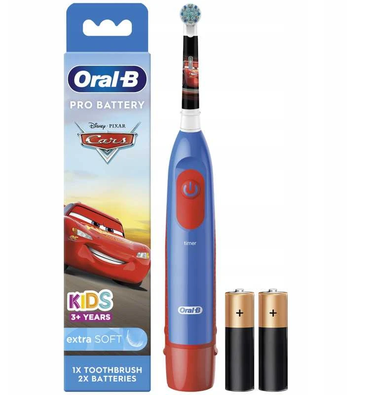 Dantų šepetėlis Vaikiškas elektrinis šepetėlis ORAL-B DB5 – su „Cars“ dizainu