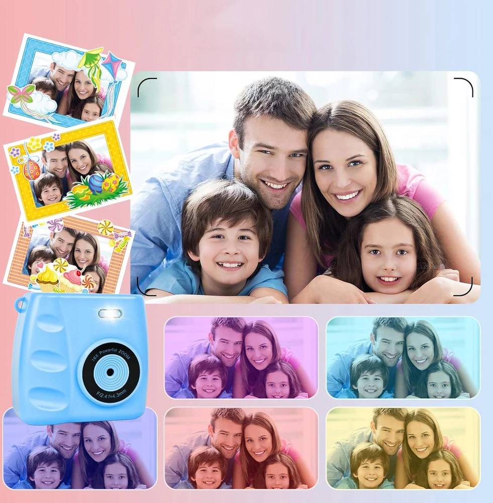 Vaikiškas fotoaparatas su spausdintuvu XBAY, 32 GB