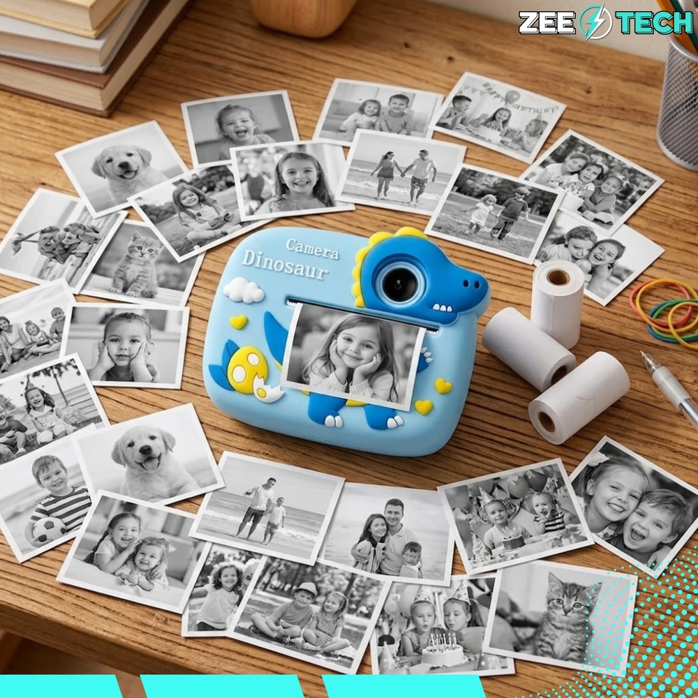 Vaikiškas fotoaparatas su spausdintuvu ZeeTech, 11 ritinėlių