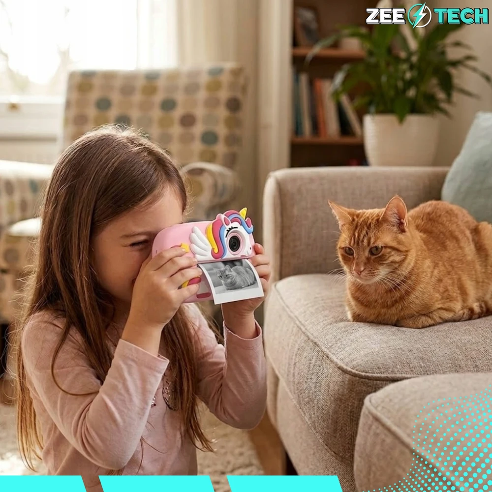 Vaikiškas fotoaparatas su spausdintuvu ZeeTech, 11 ritinėlių