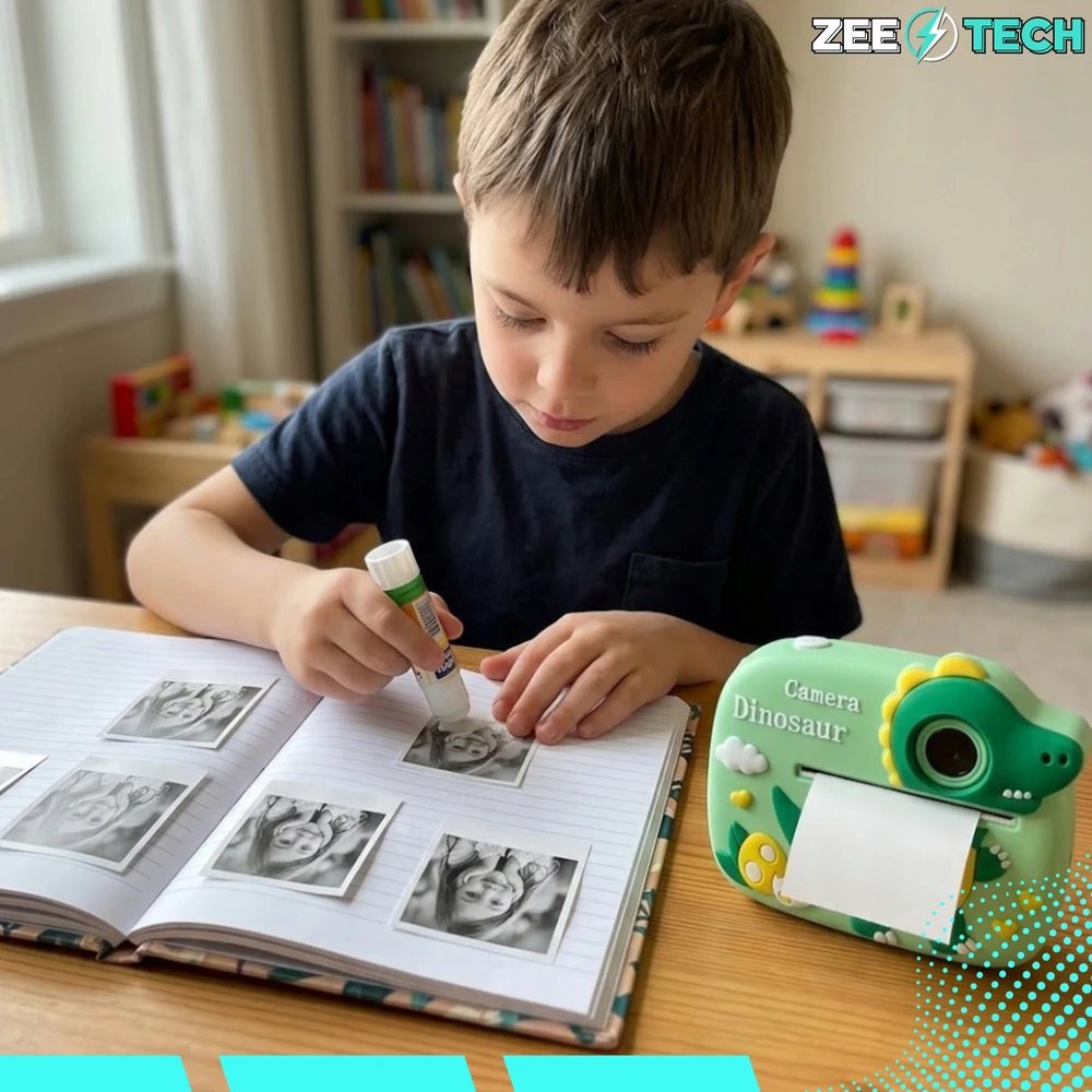 Vaikiškas fotoaparatas su spausdintuvu ZeeTech, 11 ritinėlių