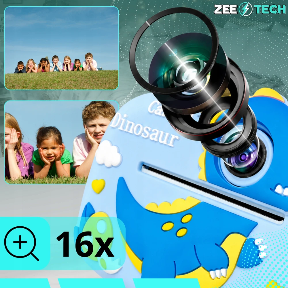 Vaikiškas fotoaparatas su spausdintuvu ZeeTech, 11 ritinėlių