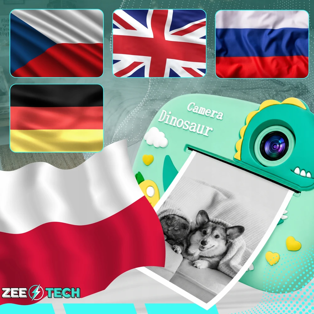 Vaikiškas fotoaparatas su spausdintuvu ZeeTech, 11 ritinėlių