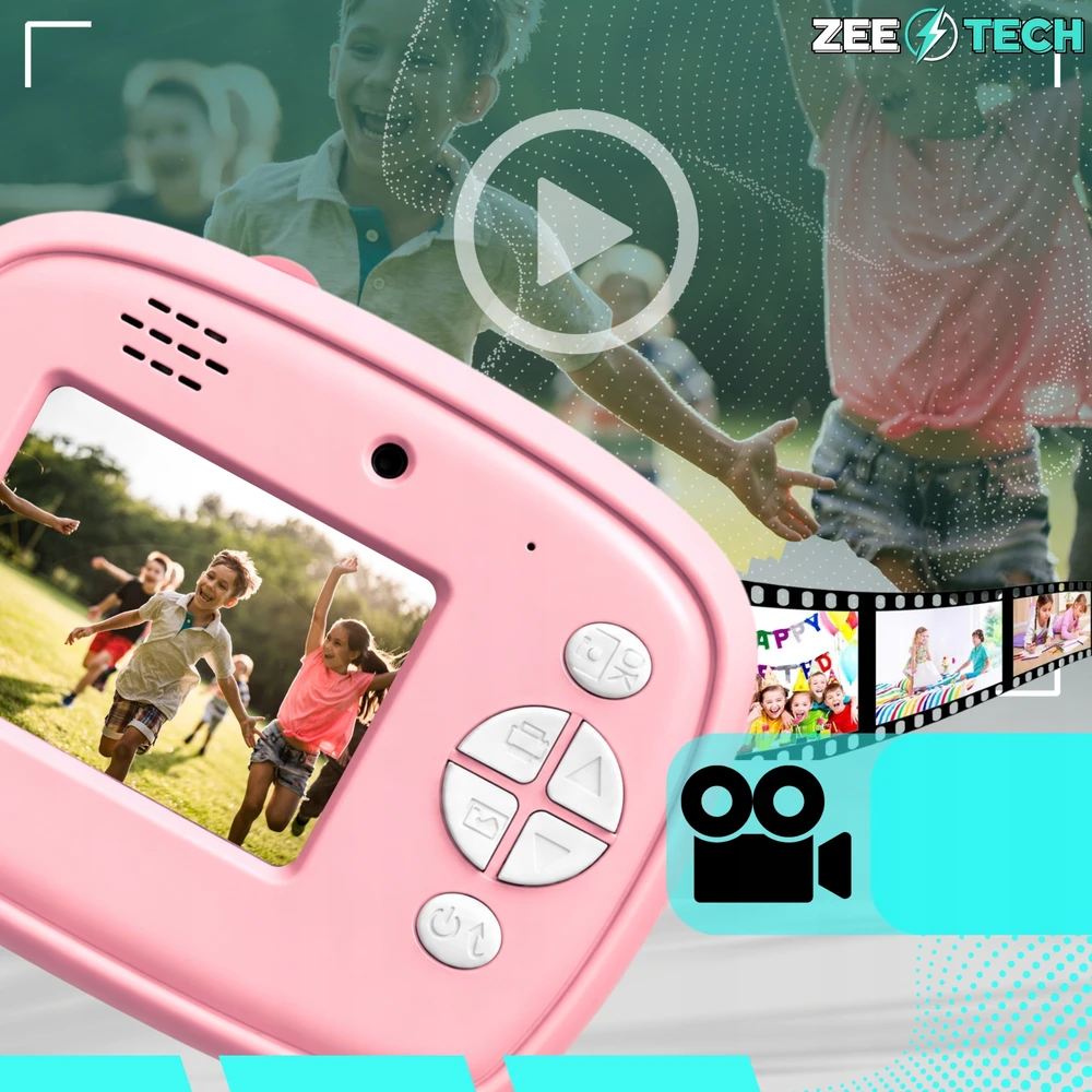 Vaikiškas fotoaparatas su spausdintuvu ZeeTech, 11 ritinėlių