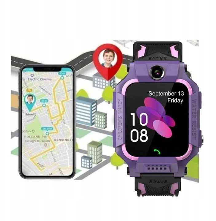 Vaikiškas išmanusis laikrodis Q12/Q19, violetinis