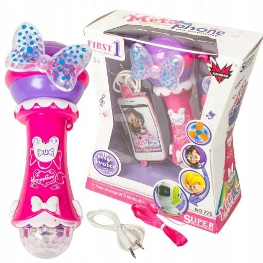 Vaikiškas karaoke mikrofonas Tobbi-Toys, rožinis