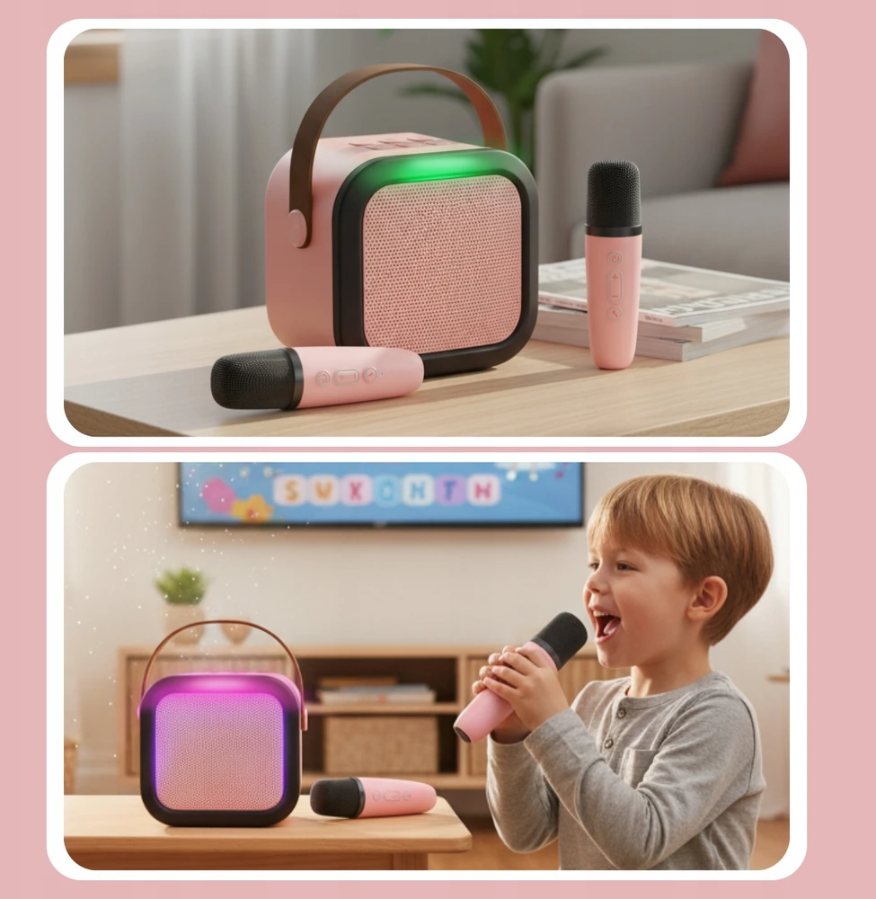 Vaikiškas karaoke rinkinys MEMFLOW, 2 mikrofonai