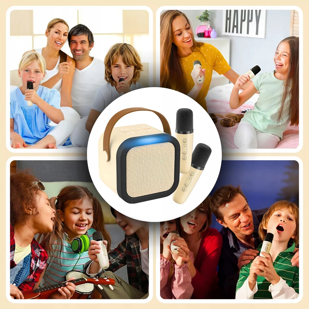 Vaikiškas karaoke rinkinys MEMFLOW, 2 mikrofonai