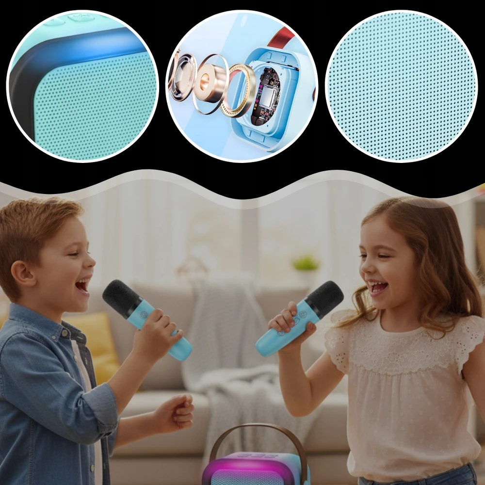 Vaikiškas karaoke rinkinys MEMFLOW, 2 mikrofonai