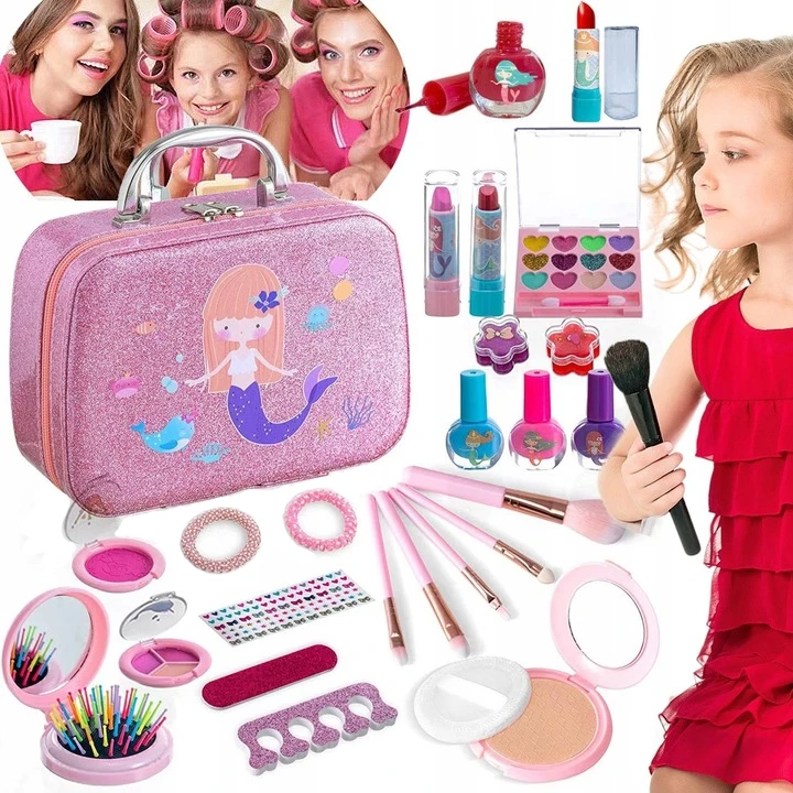 Vaikiškas kosmetikos rinkinys „click4TOYS“ lagamine