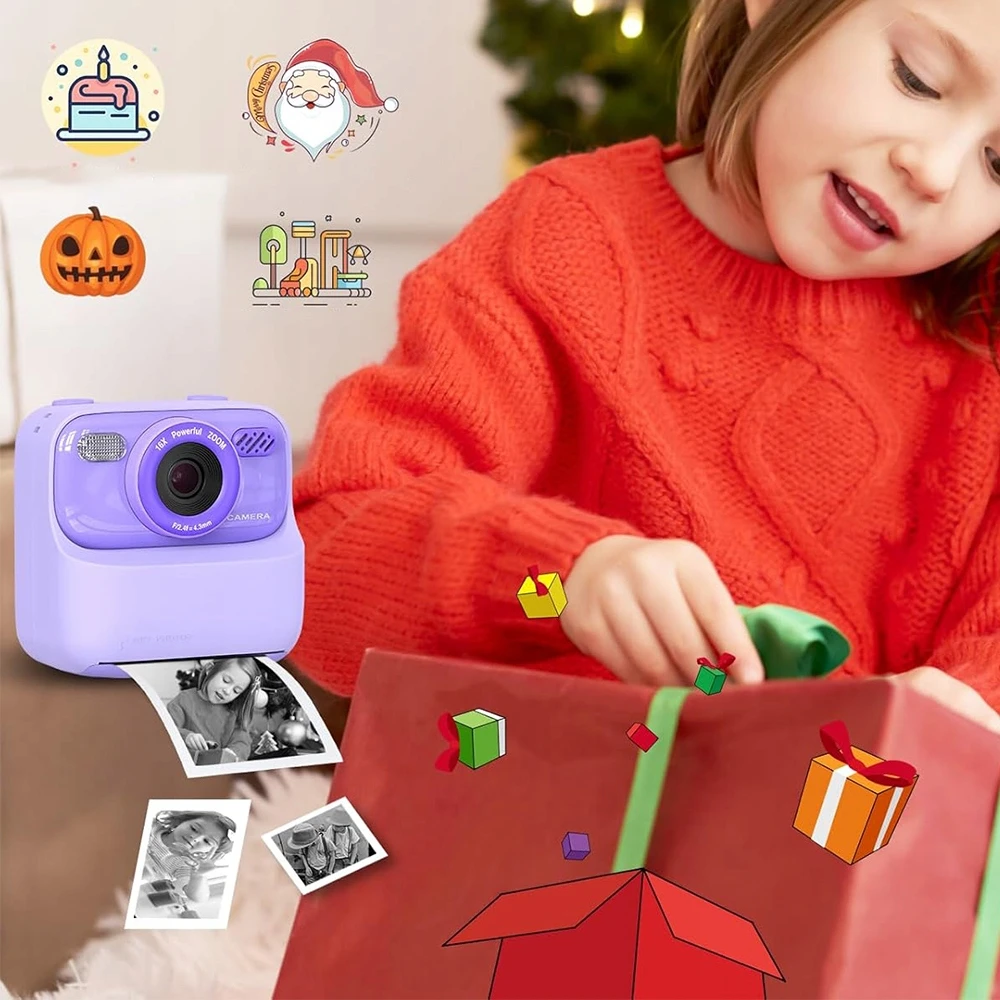 Vaikiškas momentinio spausdinimo fotoaparatas, 32 GB