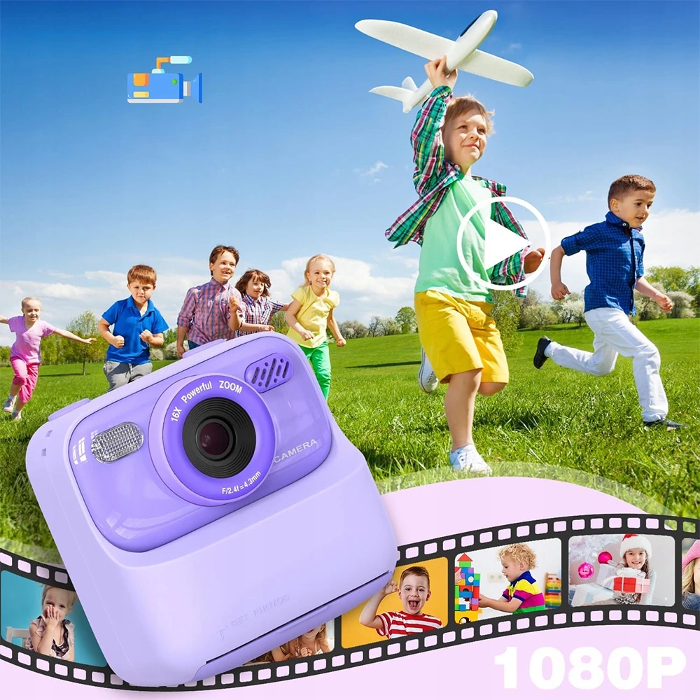 Vaikiškas momentinio spausdinimo fotoaparatas, 32 GB