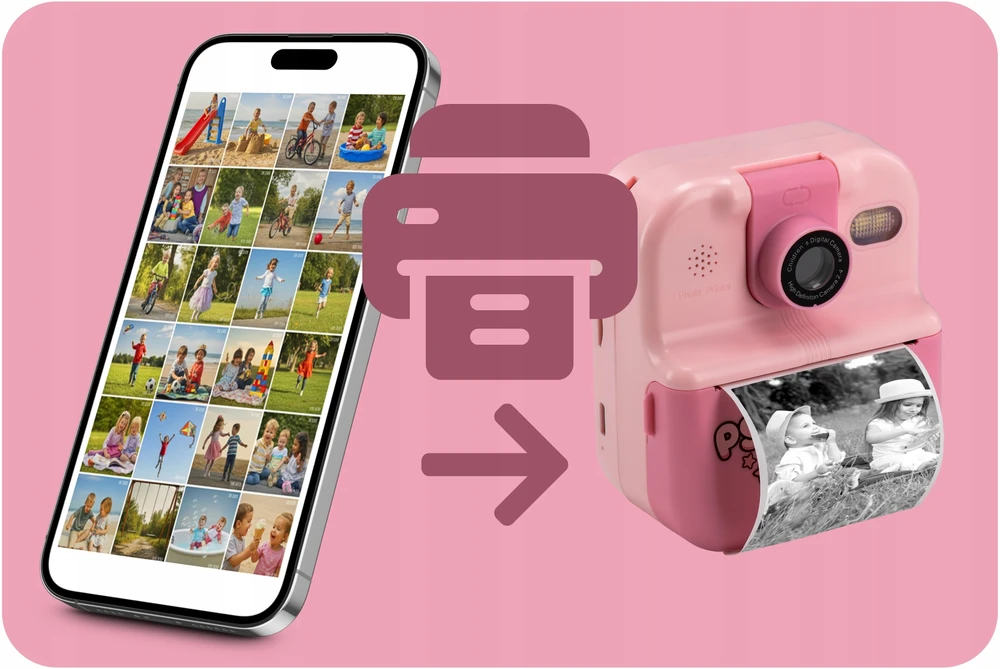 Vaikiškas momentinis fotoaparatas Zintronic, 12 ritinėlių