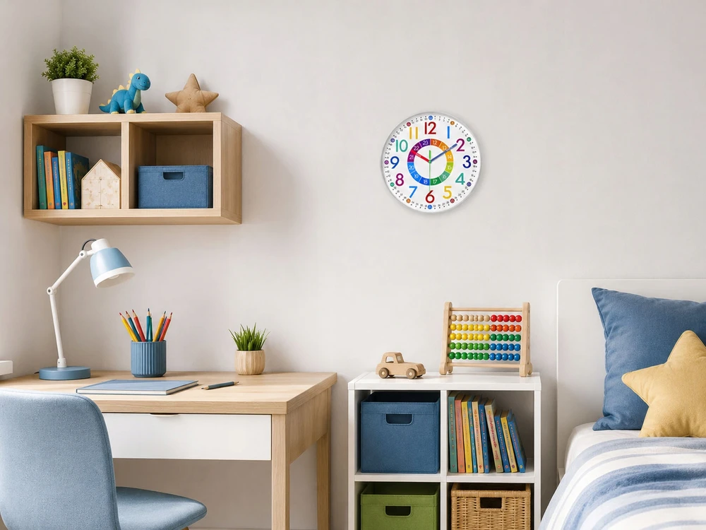 Vaikiškas sieninis laikrodis LEAN Toys, 25 cm