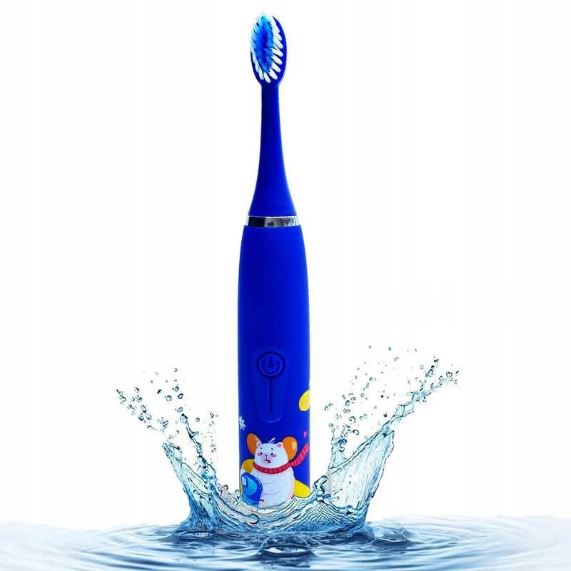 Dantų šepetėlis Vaikiškas sonic šepetėlis – švelnus dantenoms, su 4 keičiami antgaliais