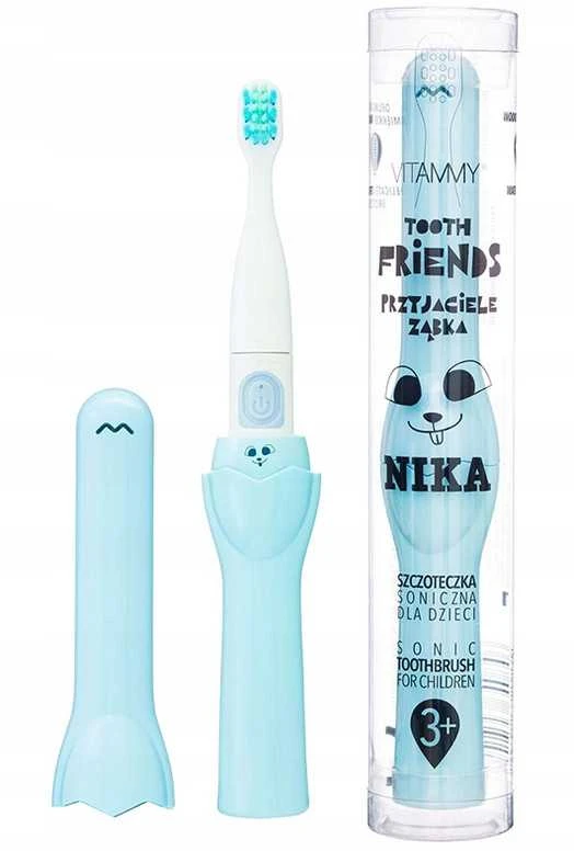 Dantų šepetėlis Vaikiškas sonic šepetėlis VITAMMY Friends – nuo 3 m., 2 valymo režimai