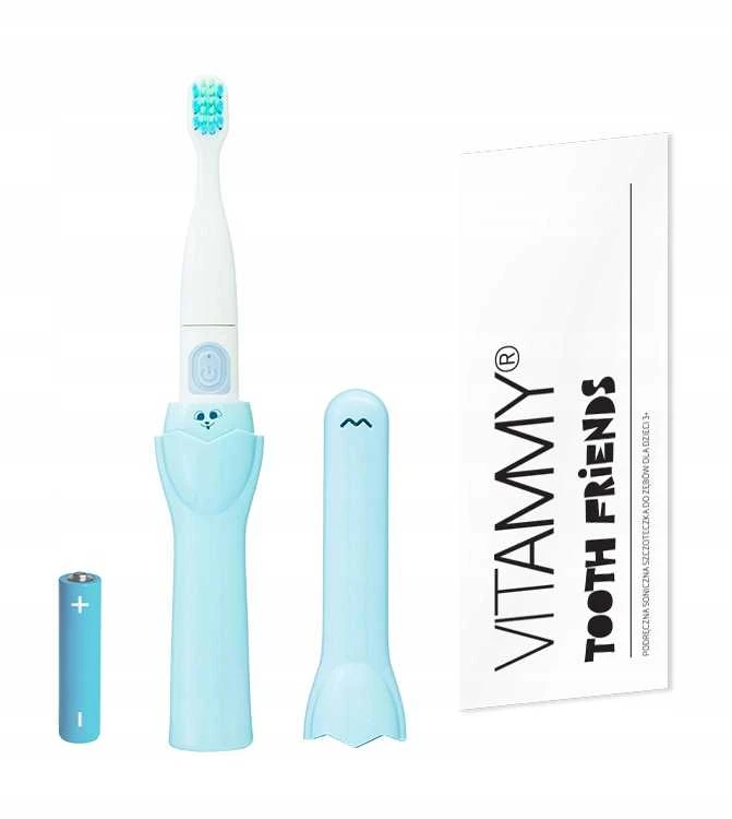 Dantų šepetėlis Vaikiškas sonic šepetėlis VITAMMY Friends – nuo 3 m., 2 valymo režimai