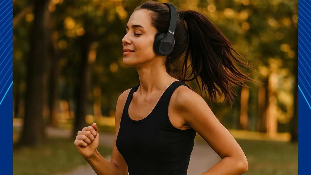 VEZO belaidės on-ear ausinės Bluetooth MP3 – sportui ir žaidimams