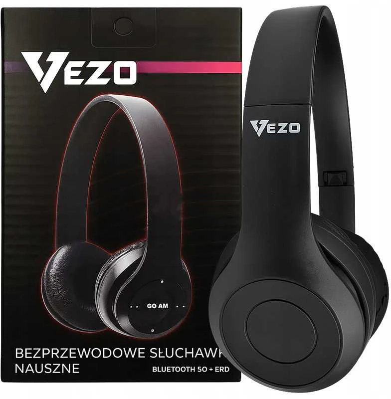 VEZO belaidės on-ear ausinės Bluetooth MP3 – sportui ir žaidimams
