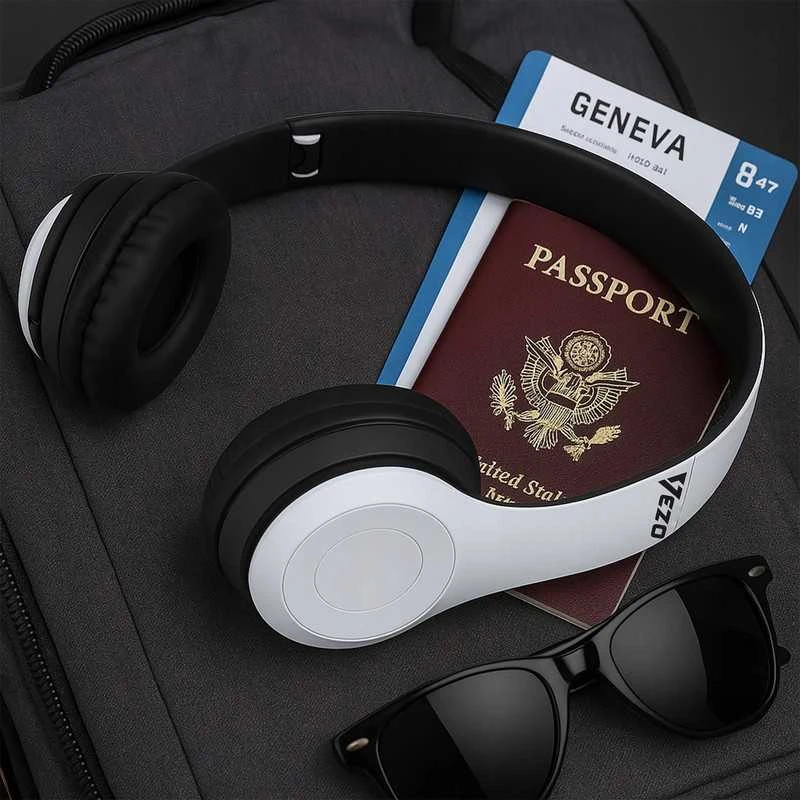 VEZO Bluetooth belaidės ant ausų dedamos ausinės sportui ir žaidimams