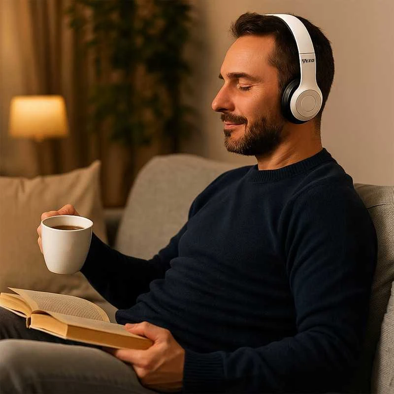 VEZO Bluetooth belaidės ant ausų dedamos ausinės sportui ir žaidimams