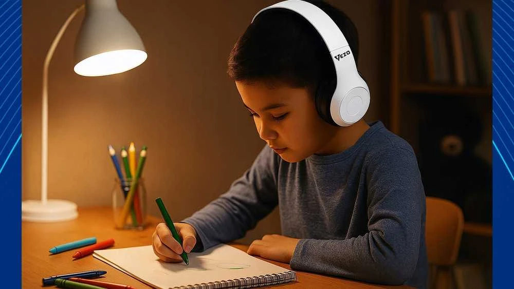 VEZO Bluetooth belaidės ant ausų dedamos ausinės sportui ir žaidimams