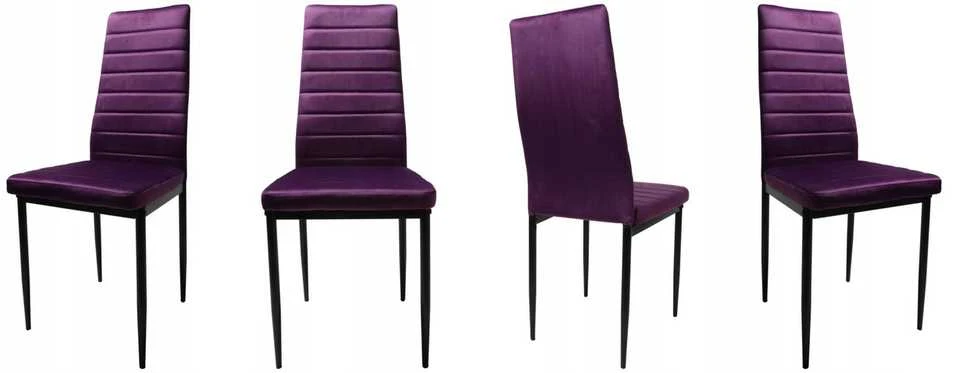 Violetinė veliūrinė kėdė – elegancija ir komfortas moderniai svetainei