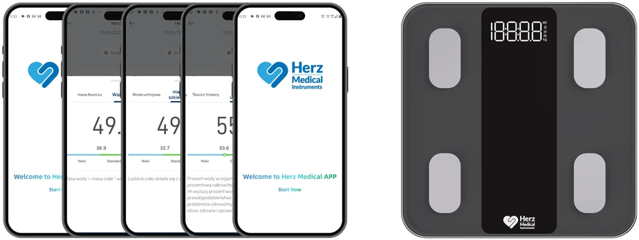Vonios svarstyklės Herz Medical Instruments, juodos