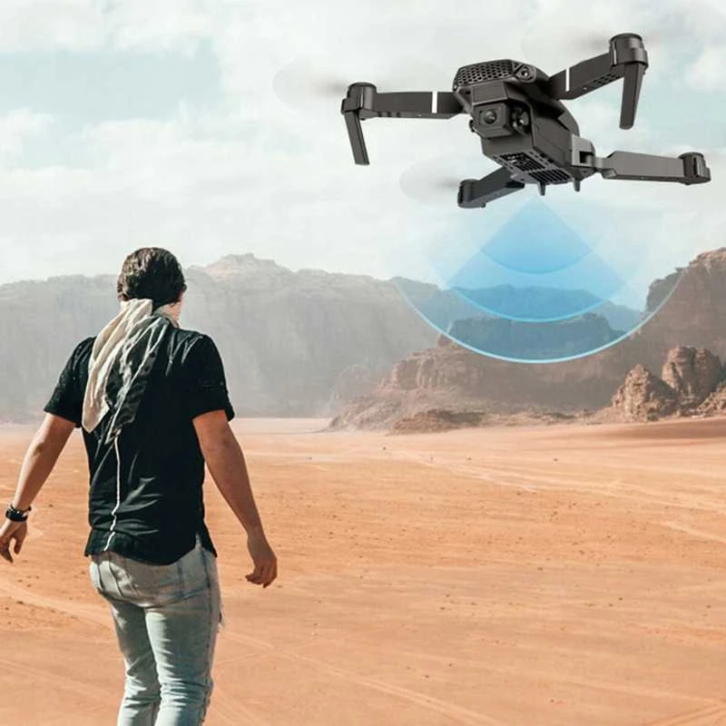 WiFi, FPV dronas vaikams su dviem kameromis ir 3 akumuliatoriais