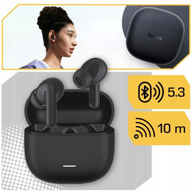 Ausinės WIRELESS EARBUDS XIAOMI REDMI BUDS 6 LITE ANC BT 5.3 Juodas