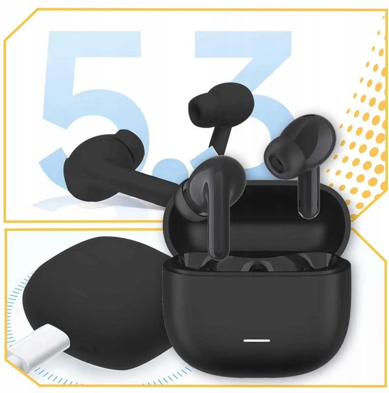 Ausinės WIRELESS EARBUDS XIAOMI REDMI BUDS 6 LITE ANC BT 5.3 Juodas