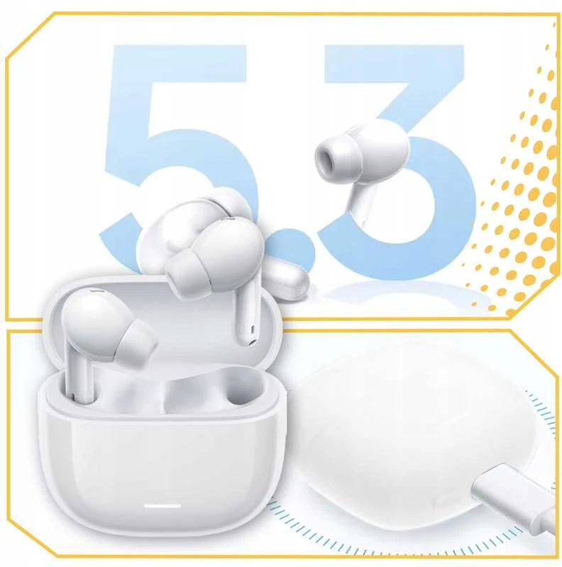 „Xiaomi Redmi Buds 6 Lite“ belaidės In-Ear ausinės su aktyviu triukšmo slopinimu (ANC)