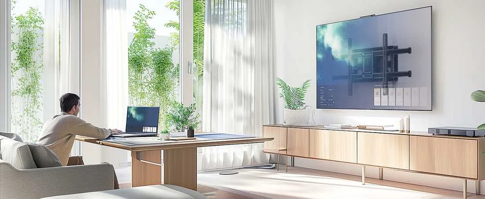 Ypač tvirtas pasukamas TV laikiklis – universalus, tinka 32–90 colių televizoriams
