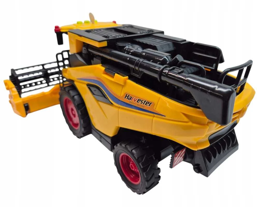 Žaislinis New Holland traktorius-kombainas – su garsais, šviesomis ir važiuojančiomis detalėmis