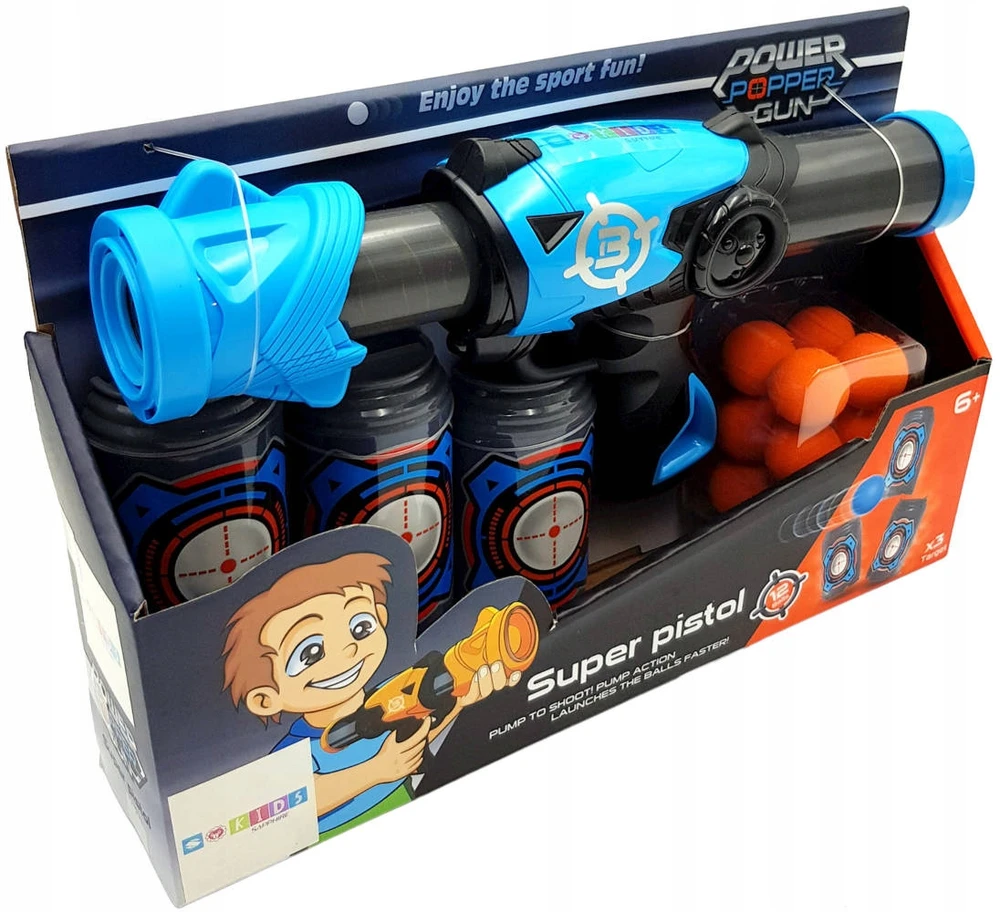 Žaislinis putplasčio rutuliukų šautuvas Sapphire Kids, 12 vnt.